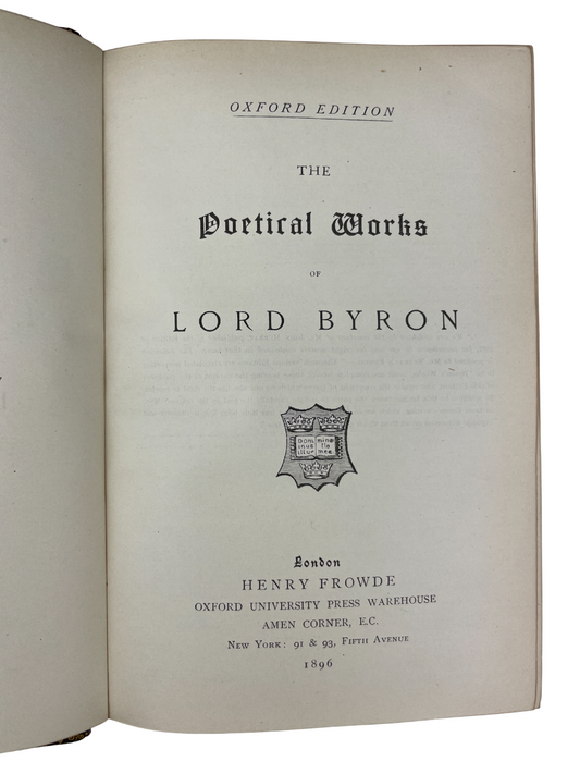 Lord Byron - The Poetical Works of Lord Byron - 1896