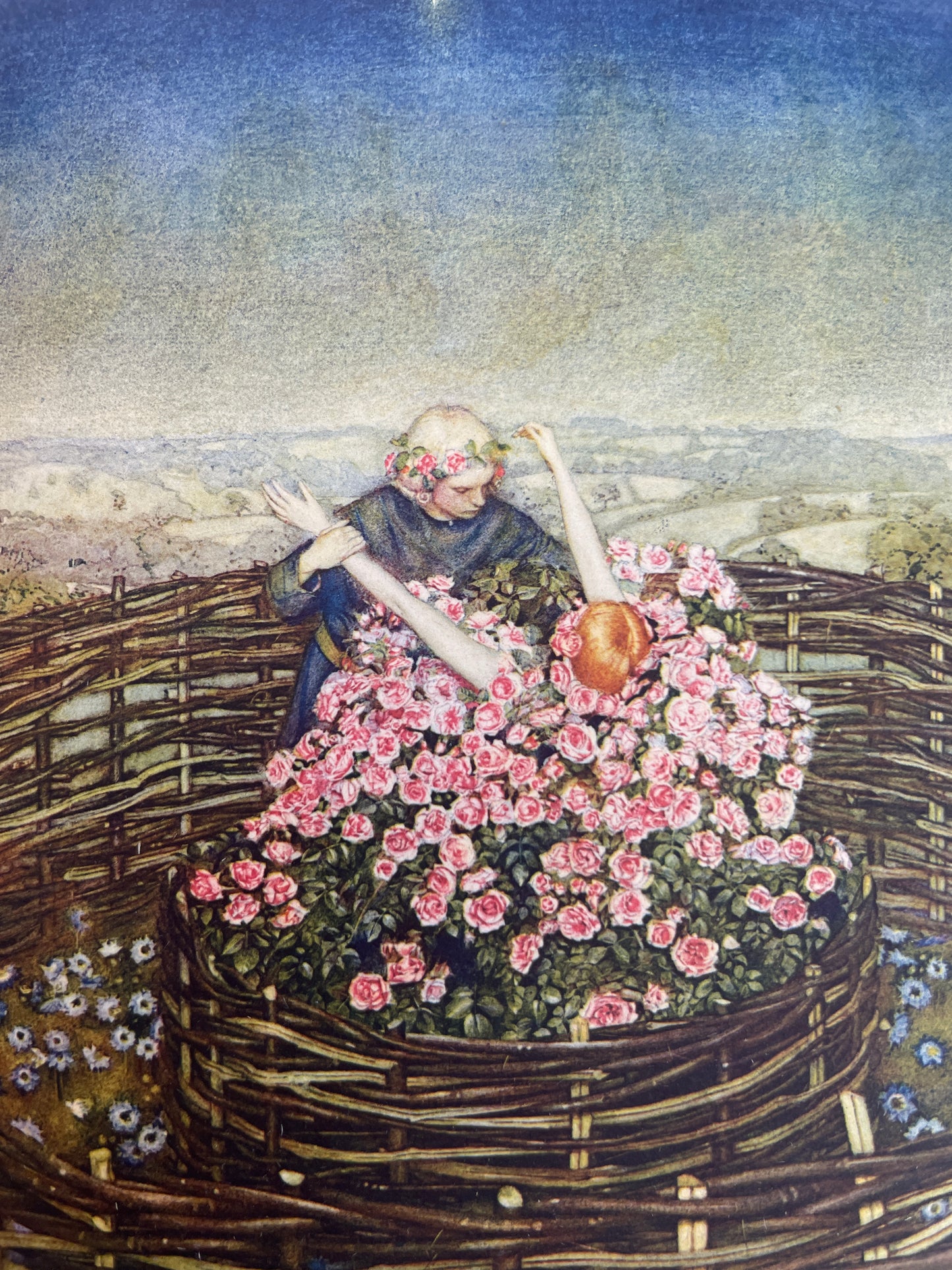 Limited edition 1908 The Romaunt of the Rose Geoffrey Chaucer Middle English translation Le Roman de la Rose rare medieval literature book illustrated Keith Henderson Norman Wilkinson allegorical dream-vision courtly love medieval poetry collectible Chatto & Windus London early 20th century plates decorative art rare book UK Chaucerian translation medieval allegory classic literature collectible edition