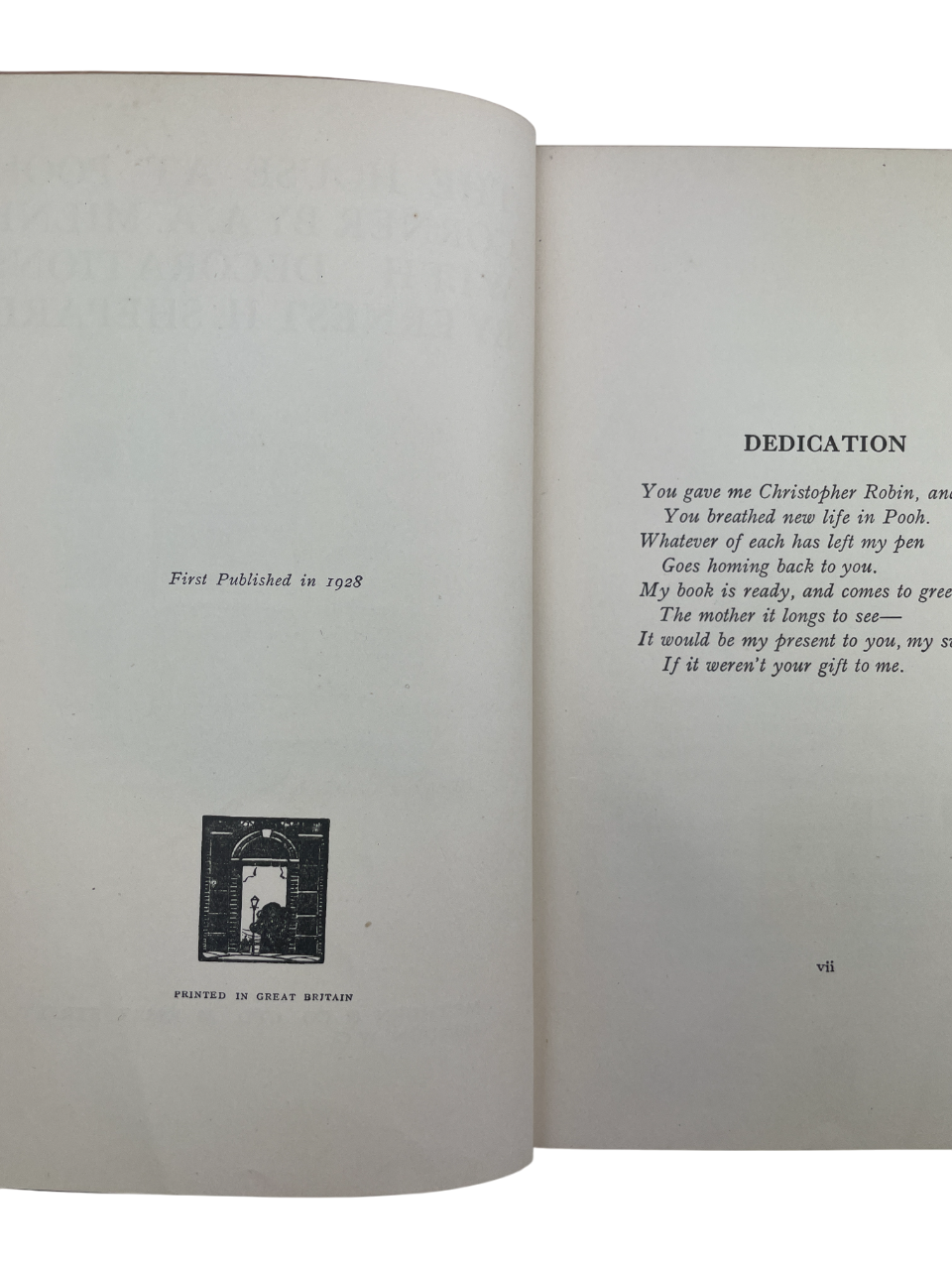 First edition, deluxe issue of The House at Pooh Corner by A.A. Milne, 1928, in rare blue binding with only 1,200 copies. Introducing Tigger and the game of Poohsticks, this collectible children’s classic features charming illustrations, deluxe blue cloth, gilt edges, and a finely preserved interior, making it a highly sought-after first edition for collectors, rare book enthusiasts, and fans of Milne’s beloved Winnie-the-Pooh series worldwide.