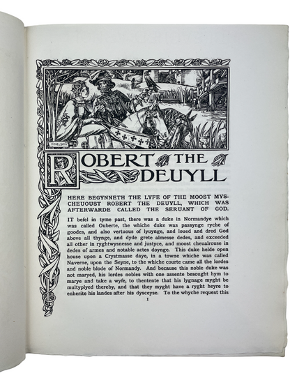 Super SEO Meta Description (keyword-packed, ungrammatical, dense): Early English Romances 1904 rare antique folklore book William John Thoms Otto Schulze Edinburgh Harold Nelson illustrations gold embossed cover gilt binding illustrated volume includes Robert the Deuyll, Robin Hood, Fryer Bacon early English folklore romance legends medieval literature Arthurian tales rare illustrated edition British folklore history antiquarian book collector rare 1904 printing decorative binding illuminated pages golden c