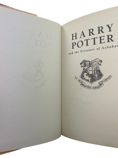 Harry Potter Prisoner of Azkaban 1999 Bloomsbury first edition second print rare early Harry Potter book collectible J.K. Rowling vintage fantasy novel UK edition high-resolution images rare Potter books investment copy early printing Bloomsbury cover art