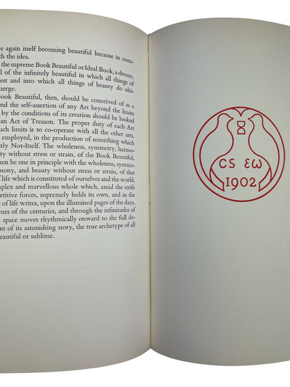Vintage 1957 limited edition book Thomas James Cobden-Sanderson: Bookbinder and Printer, published in Copenhagen by Nordlundes Bogtrkkeri. Rare collectible fine press book on bookbinding and printing, limited to 100 copies. Arts and Crafts movement era design, printed on quality paper with elegant typography. Vintage bookbinding history collectible, ideal for collectors of rare books, printing history, and fine press editions.
