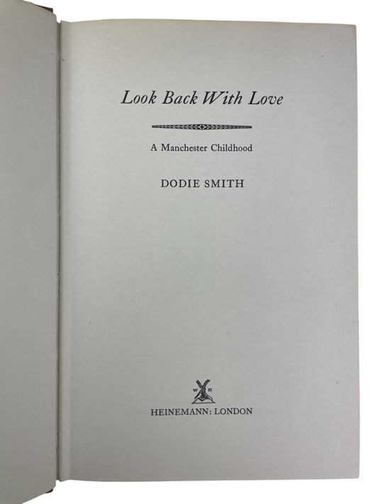 Dodie Smith Look Back With Love 1974 Look Back With Mixed Feelings 1978 Look Back With Astonishment 1979 Look Back With Gratitude 1985 complete set first editions signed autobiography memoirs British author I Capture the Castle Hundred and One Dalmatians literary self-portrait 20th century London New York Hollywood theatre writing playwright novelist rare collectible books vintage Dodie Smith memoirs four-volume set rare first edition British literature author biography Dodie Smith literary history classic 