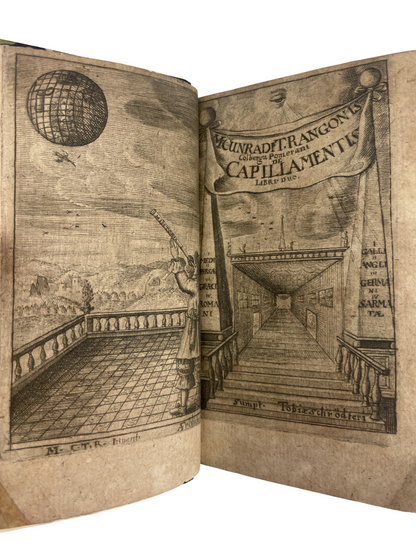 First edition 1663 De Capillamentis Conrad Tiburtius Rango wigs hairpieces capillamenta seventeenth century rare book hair fashion historical treatise daily use theatrical hairstyles materials construction social norms cultural significance natural historian Lutheran theologian Magdeburg rare antique book collectible early modern hair study