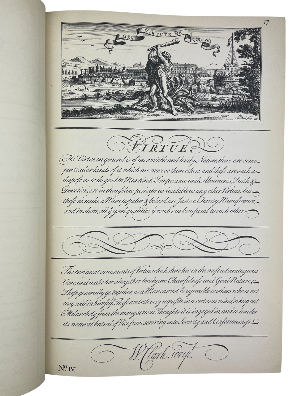  blue cloth book titled The Universal Penman 1941 limited edition no. 609 of 1000 Paul A. Struck fine facsimile of George Bickham’s 18th century calligraphy and engraving masterpiece English penmanship typography history ornamental lettering rare fine press book art of handwriting engraved specimens by master writing teachers London 1733–1741 collected plates calligraphic design historic script typography study limited printing Royal College of Art bookplate provenance rare British art book engraving
