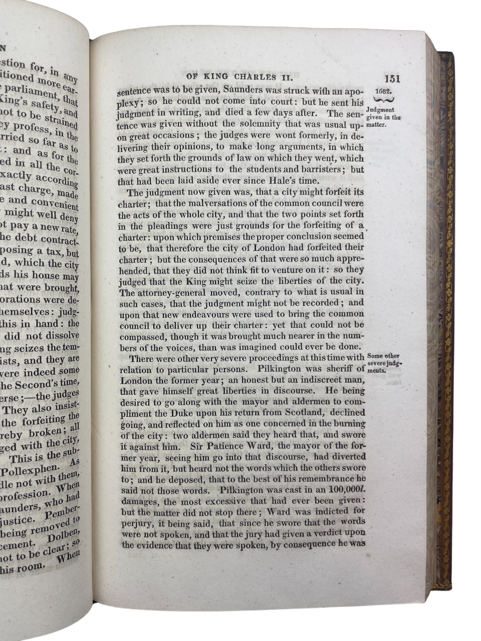 Four-volume 1818 London edition of Gilbert Burnet’s History of His Own Time, chronicling England and Scotland from the Restoration of Charles II to Queen Anne and the Treaty of Utrecht. A landmark contemporary account by a statesman-bishop directly involved in events, it blends political, ecclesiastical, and social history. A cornerstone narrative source for scholars and collectors of 17th- and 18th-century British history and early political writing.