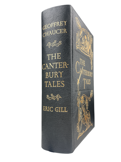 Geoffrey Chaucer The Canterbury Tales Folio Society limited edition 2010 no 687 of 1980 fine press facsimile Golden Cockerel Press Eric Gill engravings illustrated book typography art design collector rare Folio Society London Chaucer edition literature classic medieval poetry fine binding limited print Folio Society Canterbury Tales Golden Cockerel reproduction Eric Gill illustrations rare collectible book fine press printing British literature history deluxe edition collectors copy