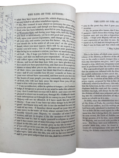 Four-volume 1818 London edition of Gilbert Burnet’s History of His Own Time, chronicling England and Scotland from the Restoration of Charles II to Queen Anne and the Treaty of Utrecht. A landmark contemporary account by a statesman-bishop directly involved in events, it blends political, ecclesiastical, and social history. A cornerstone narrative source for scholars and collectors of 17th- and 18th-century British history and early political writing.