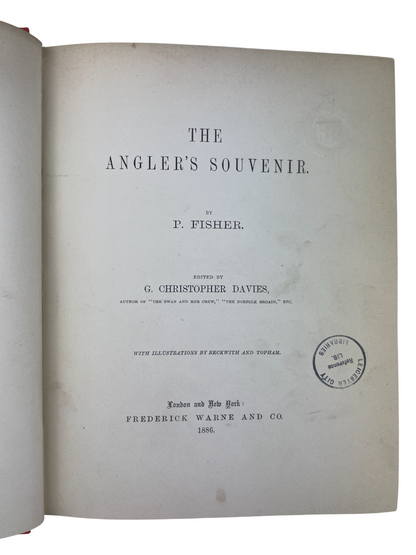 P. Fisher - The Angler's Souvenir - 1886