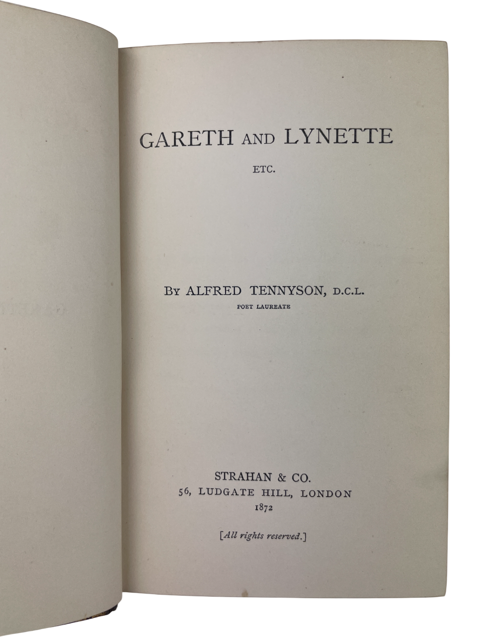 Alfred Tennyson - Gareth and Lynette - 1872