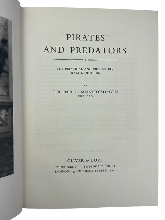 Colonel R. Meinertzhagen - Pirates and Predators - 1959