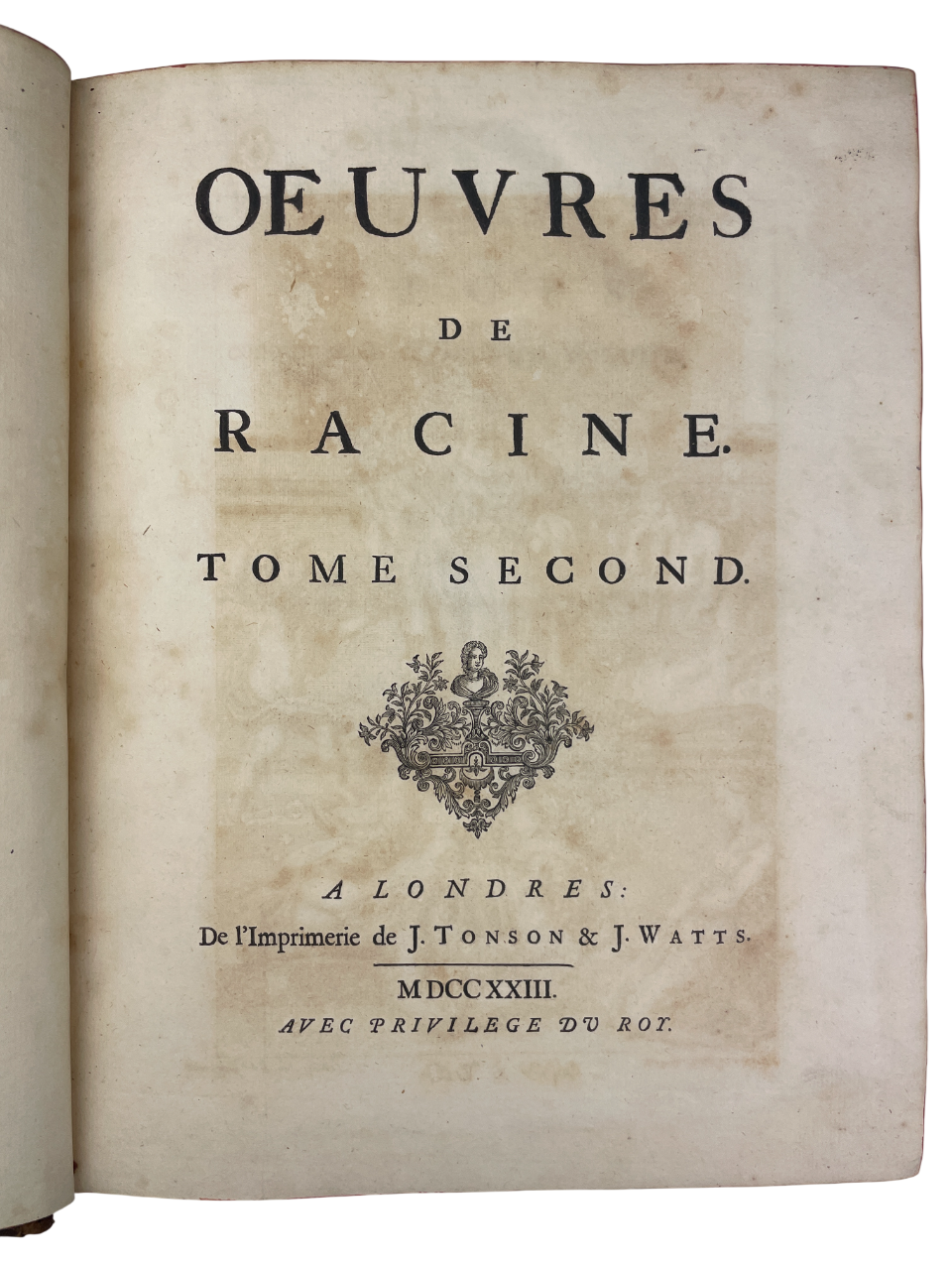 Jean Racine - Oeuvres de Racine - 1723