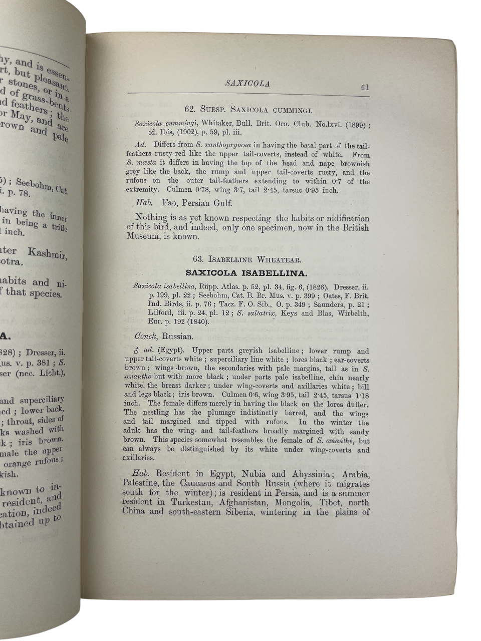 H.E. Dresser - A Manual of Palaearctic Birds - 1902