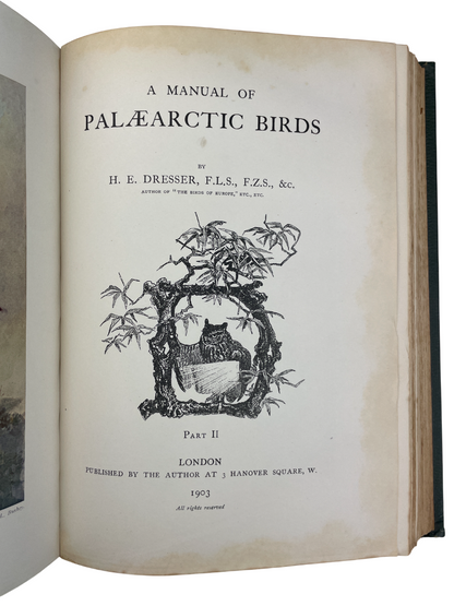 H.E. Dresser - A Manual of Palaearctic Birds - 1902