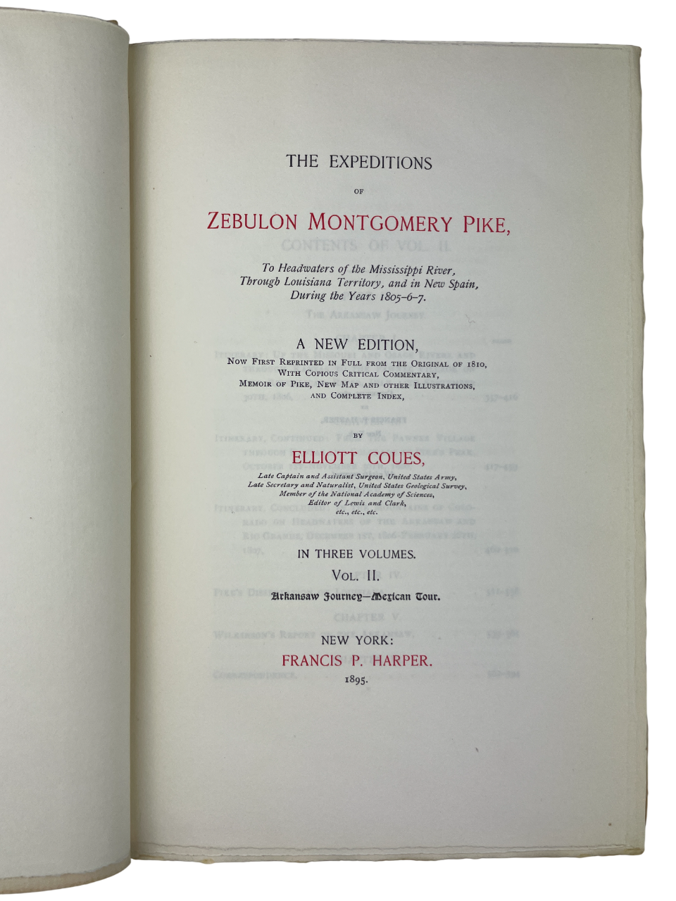 Elliott Coues - The Expeditions of Zebulon Montgomery Pike - 1895