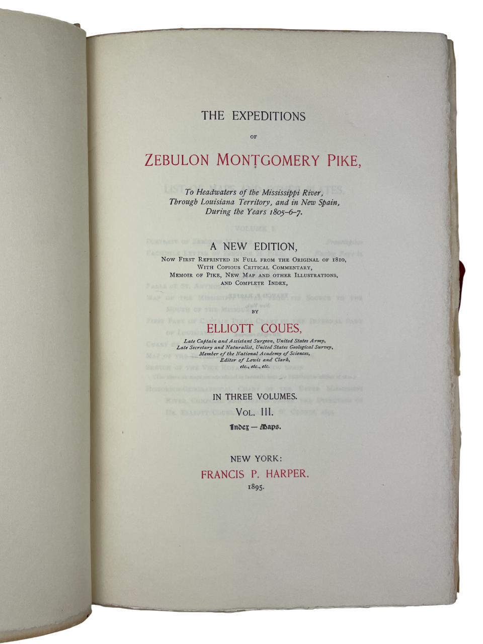 Elliott Coues - The Expeditions of Zebulon Montgomery Pike - 1895
