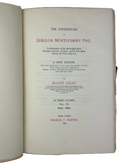 Elliott Coues - The Expeditions of Zebulon Montgomery Pike - 1895