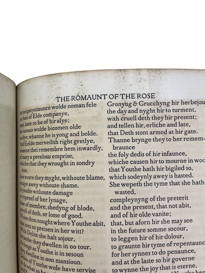 Limited edition 1908 The Romaunt of the Rose Geoffrey Chaucer Middle English translation Le Roman de la Rose rare medieval literature book illustrated Keith Henderson Norman Wilkinson allegorical dream-vision courtly love medieval poetry collectible Chatto & Windus London early 20th century plates decorative art rare book UK Chaucerian translation medieval allegory classic literature collectible edition