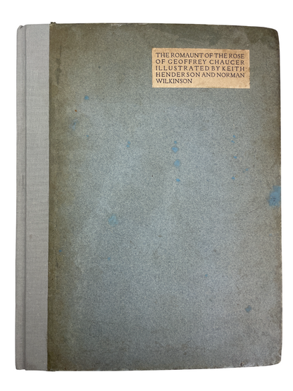 Limited edition 1908 The Romaunt of the Rose Geoffrey Chaucer Middle English translation Le Roman de la Rose rare medieval literature book illustrated Keith Henderson Norman Wilkinson allegorical dream-vision courtly love medieval poetry collectible Chatto & Windus London early 20th century plates decorative art rare book UK Chaucerian translation medieval allegory classic literature collectible edition