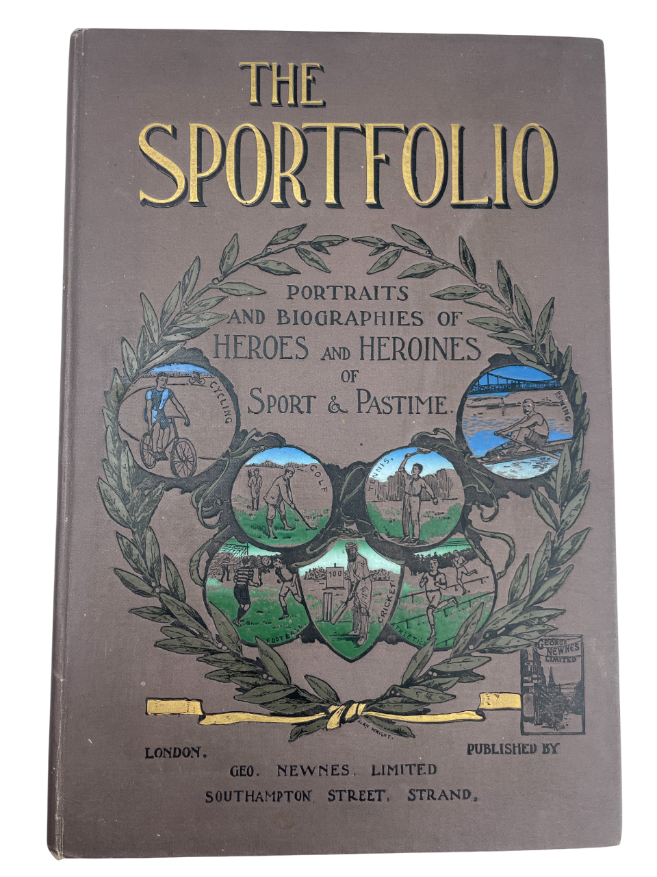 Portraits and Biographies of Heroes and Heroines of Sports and Pastime 1896 The Sportfolio rare first edition Victorian sports history book photogravure portraits cricket football golf tennis rowing athletics athletes Victorian leisure competition collectible sports book rare 19th century British sporting icons biography full-page photogravure Victorian athletes historical sports photography early sports media collectible antique sports book large-format Victorian sports memorabilia rare book collectors The