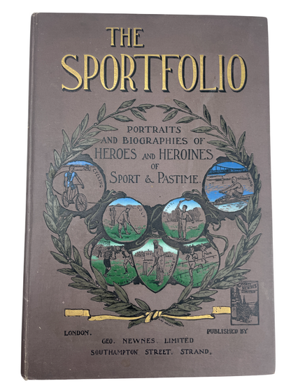 Portraits and Biographies of Heroes and Heroines of Sports and Pastime 1896 The Sportfolio rare first edition Victorian sports history book photogravure portraits cricket football golf tennis rowing athletics athletes Victorian leisure competition collectible sports book rare 19th century British sporting icons biography full-page photogravure Victorian athletes historical sports photography early sports media collectible antique sports book large-format Victorian sports memorabilia rare book collectors The