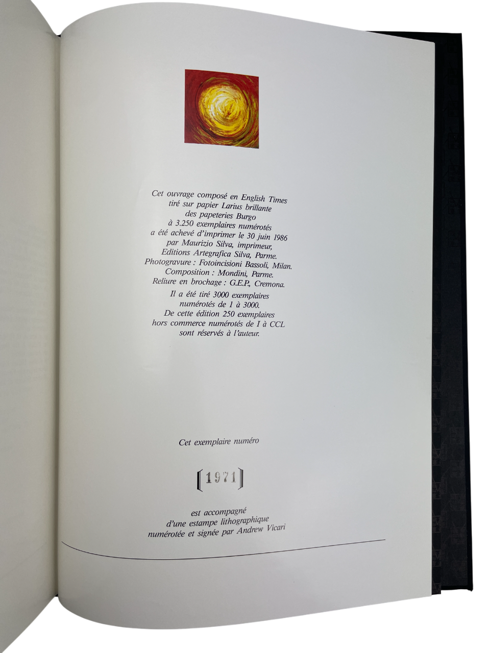 Andrew Vican art book signed limited edition 1986 Daniel Curzi French contemporary artist lithograph collectible Vie et Oeuvres monograph rare art biography Paris France artist portfolio signed numbered lithograph modern art 20th century European painting graphic arts limited print 3250 edition Daniel Curzi study Vican works catalogue France art market collectors edition modernist French painter portfolio rare art book art historian lithograph included.