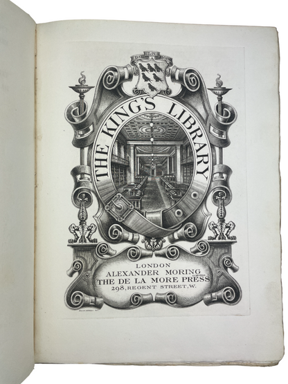  Rare 1904 limited edition book Shakespeare’s Ovid: Being Arthur Golding’s Translation of the Metamorphoses, published by De la More Press, London. Number 229 of 350 copies. Fine press edition of Ovid’s Metamorphoses, the classic Latin narrative poem that inspired Shakespeare and Renaissance literature. Features Arthur Golding’s 1567 English translation with engraved frontispiece. Early 20th-century collectible book in original quarter cloth binding, with Royal College of Art label and bookplate. Rare antiq