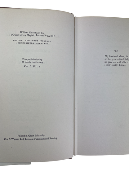 Dodie Smith Look Back With Love 1974 Look Back With Mixed Feelings 1978 Look Back With Astonishment 1979 Look Back With Gratitude 1985 complete set first editions signed autobiography memoirs British author I Capture the Castle Hundred and One Dalmatians literary self-portrait 20th century London New York Hollywood theatre writing playwright novelist rare collectible books vintage Dodie Smith memoirs four-volume set rare first edition British literature author biography Dodie Smith literary history classic 