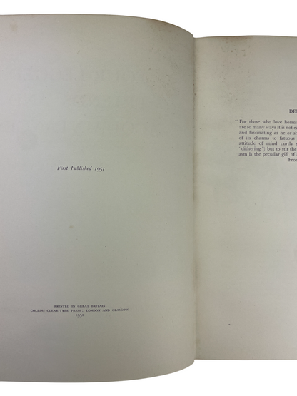 Four-Legged Friends and Acquaintances 1951 Snaffles signed first edition sporting art book rare collectible hunting polo fox hunters racers chasers scruffy terriers loyal hounds British sporting artist Charles Johnson Payne animal illustrations colour plates black and white plates humour wit charm equestrian collectors fox hunting dogs military life sporting world rare first edition signed Snaffles collectible book sporting history British art horse and dog illustrations fox hunting memorabilia