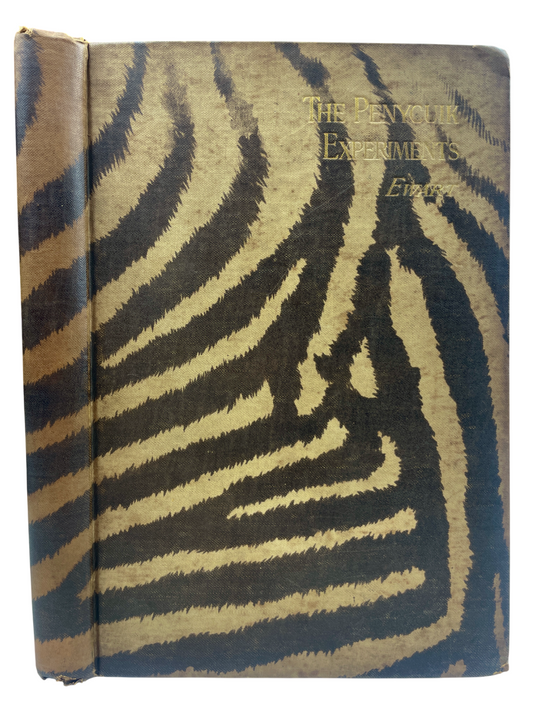 1899 edition of The Penycuik Experiments by James Cossar Ewart, pioneering experimental genetics and hybridization. Documents zebra–horse crosses testing telegony, hybrid vigor, inbreeding, and prepotency. Includes inscription “Margaret Ewart” (1915), suggesting family provenance. Essential for collectors of genetics history, experimental zoology, and Edinburgh scientific heritage.