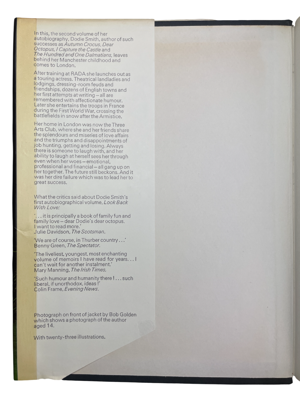 Dodie Smith Look Back With Love 1974 Look Back With Mixed Feelings 1978 Look Back With Astonishment 1979 Look Back With Gratitude 1985 complete set first editions signed autobiography memoirs British author I Capture the Castle Hundred and One Dalmatians literary self-portrait 20th century London New York Hollywood theatre writing playwright novelist rare collectible books vintage Dodie Smith memoirs four-volume set rare first edition British literature author biography Dodie Smith literary history classic 