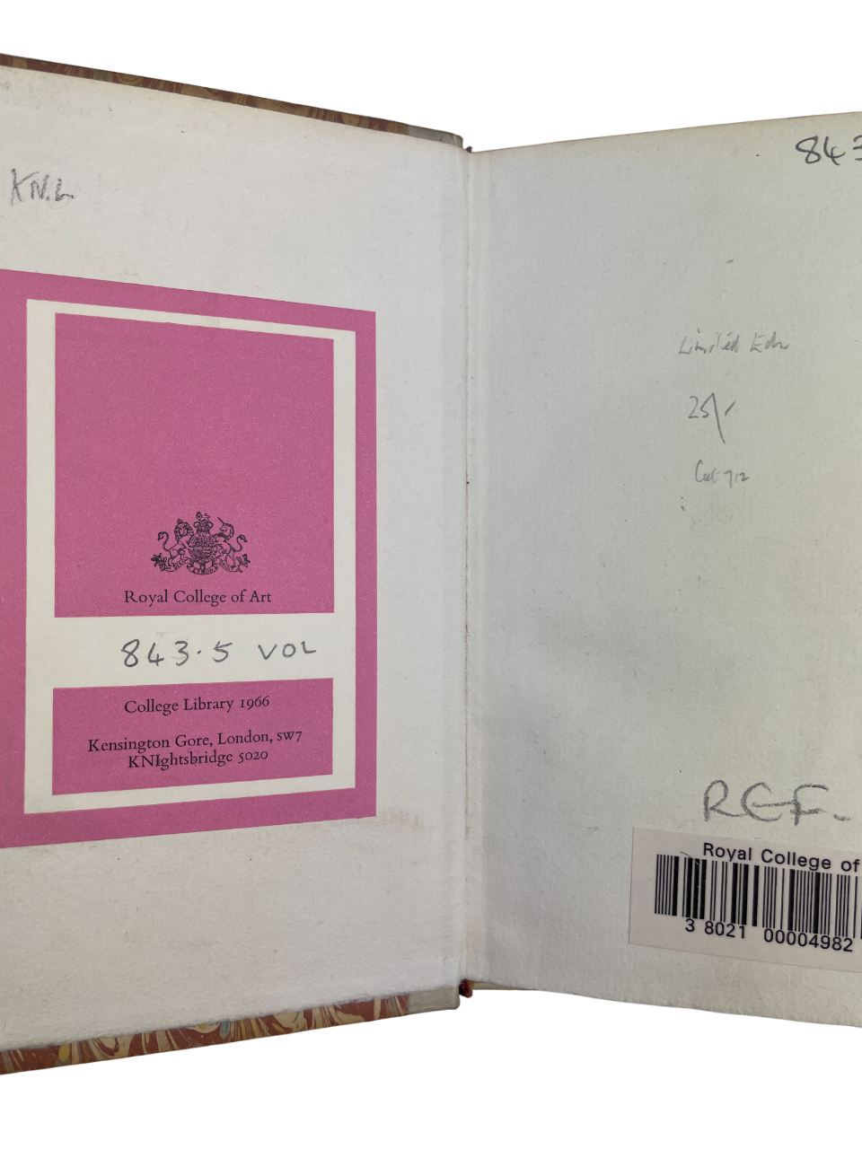  Rare 1927 The Princess of Babylon by M. De Voltaire, published by The Nonesuch Press, limited edition no. 1355 of 1500. A fine press edition of Voltaire’s philosophical tale blending satire, enlightenment ideals, and allegory, produced by the renowned Nonesuch Press known for its elegant typography and craftsmanship. This collectible book includes Royal College of Art bookplate and barcode on the front endpaper. An important example of early twentieth-century private press printing and Voltaire’s enduring 