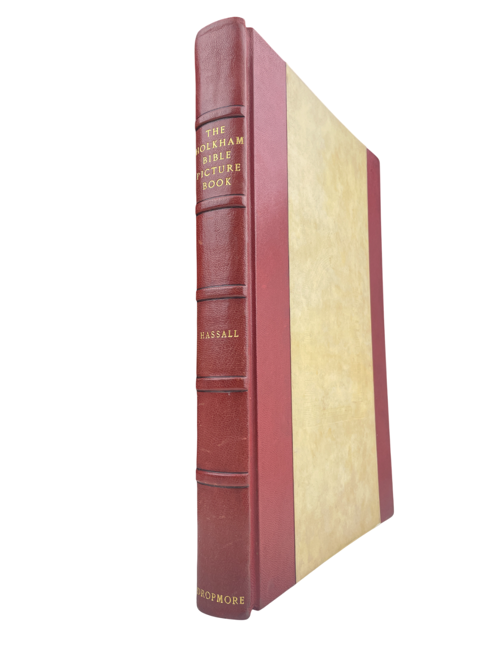 W. O. Hassall The Holkham Bible Picture Book 1954 Dropmore Press London signed first printed edition facsimile 14th century English illuminated manuscript medieval art rare book fine press Bodleian Library Holkham Hall Earl of Leicester Geoffrey Chaucer era illustration history religious manuscript rare collector edition limited signed Hassall commentary medieval illumination art history Dropmore Press fine printing collectible rare facsimile British Library acquisition