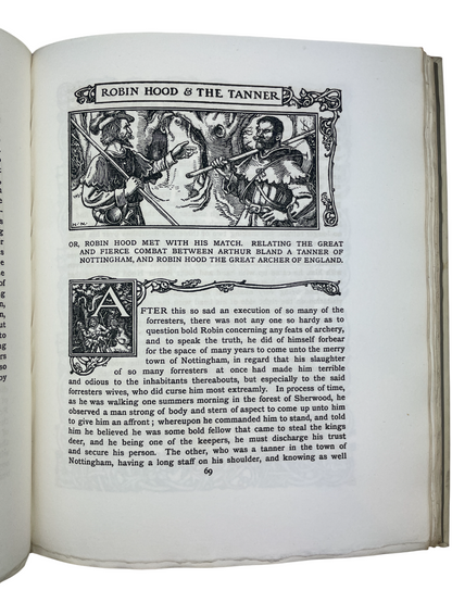 Early English Romances 1904 rare antique folklore book William John Thoms Otto Schulze Edinburgh Harold Nelson illustrations gold embossed cover gilt binding illustrated volume includes Robert the Deuyll, Robin Hood, Fryer Bacon early English folklore romance legends medieval literature Arthurian tales rare illustrated edition British folklore history antiquarian book collector rare 1904 printing decorative binding illuminated pages golden cover illustrated art engraving folklore origins William John Thoms